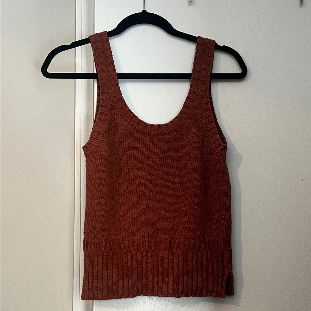 Madewell Rust Knit Tank Top